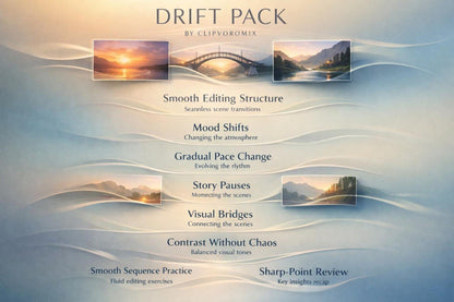 Drift Pack by CliffVoromix with scenic images and text on a gradient background