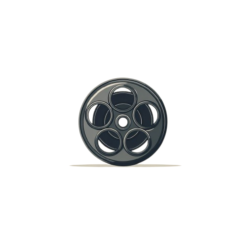 Black metal gear wheel on a white background