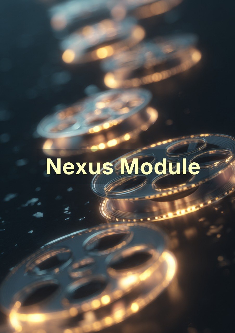 Close-up of metallic Nexus Module with blurred background